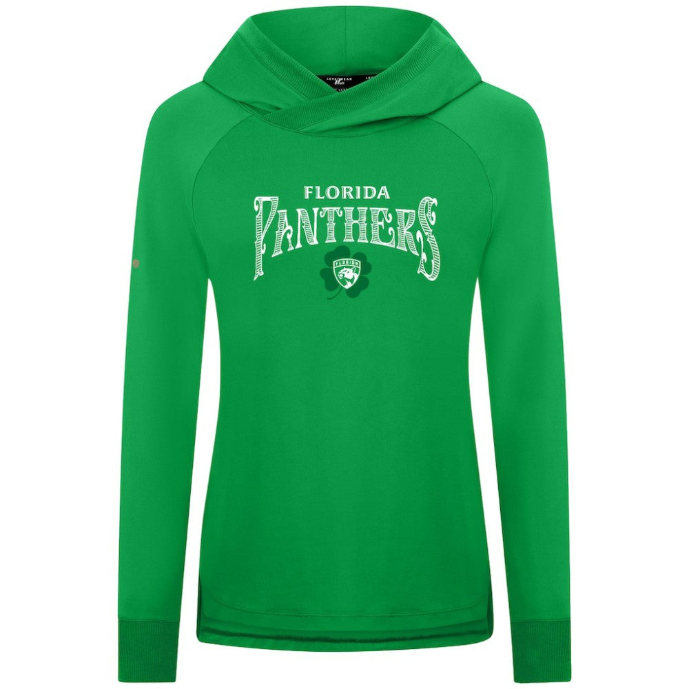 Florida Panthers Levelwear Women's St. Patrick's Day Slender Raglan Hoodie Outlet