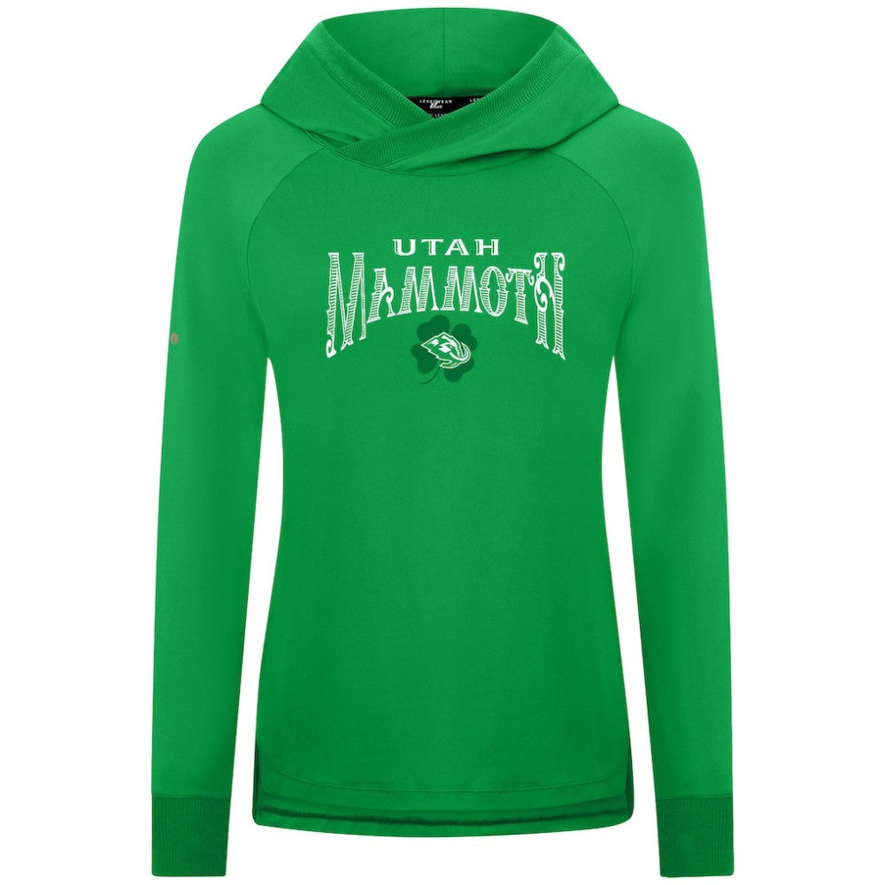 Utah Mammoth Levelwear Women's St. Patrick's Day Slender Raglan Hoodie For Sale