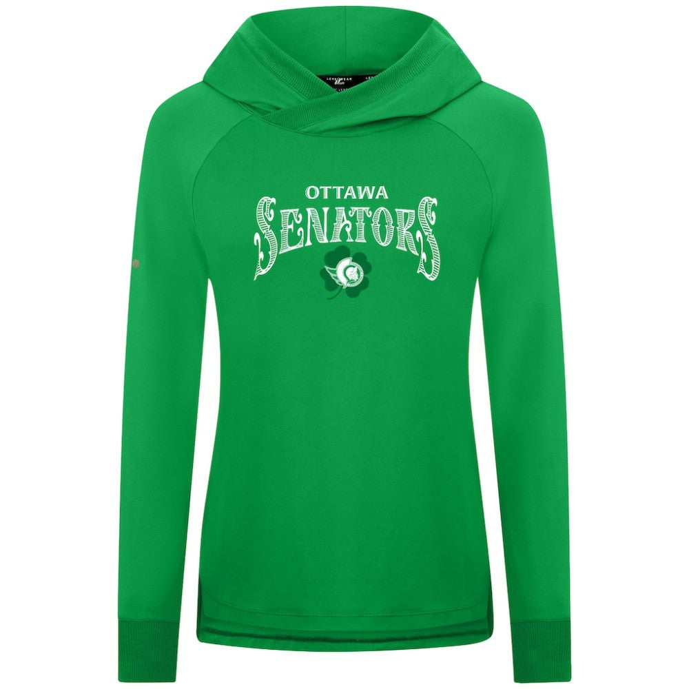 Ottawa Senators Levelwear Women's St. Patrick's Day Slender Raglan Hoodie Outlet