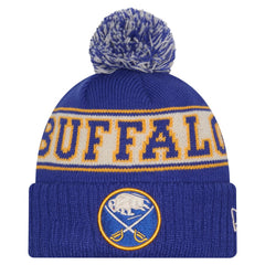 Buffalo Sabres New Era Retro Cuffed Knit Hat with Pom For Sale