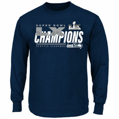 Seattle Seahawks Fanatics Super Bowl LX Champions Big & Tall Iconic Victory Long Sleeve T-Shirt