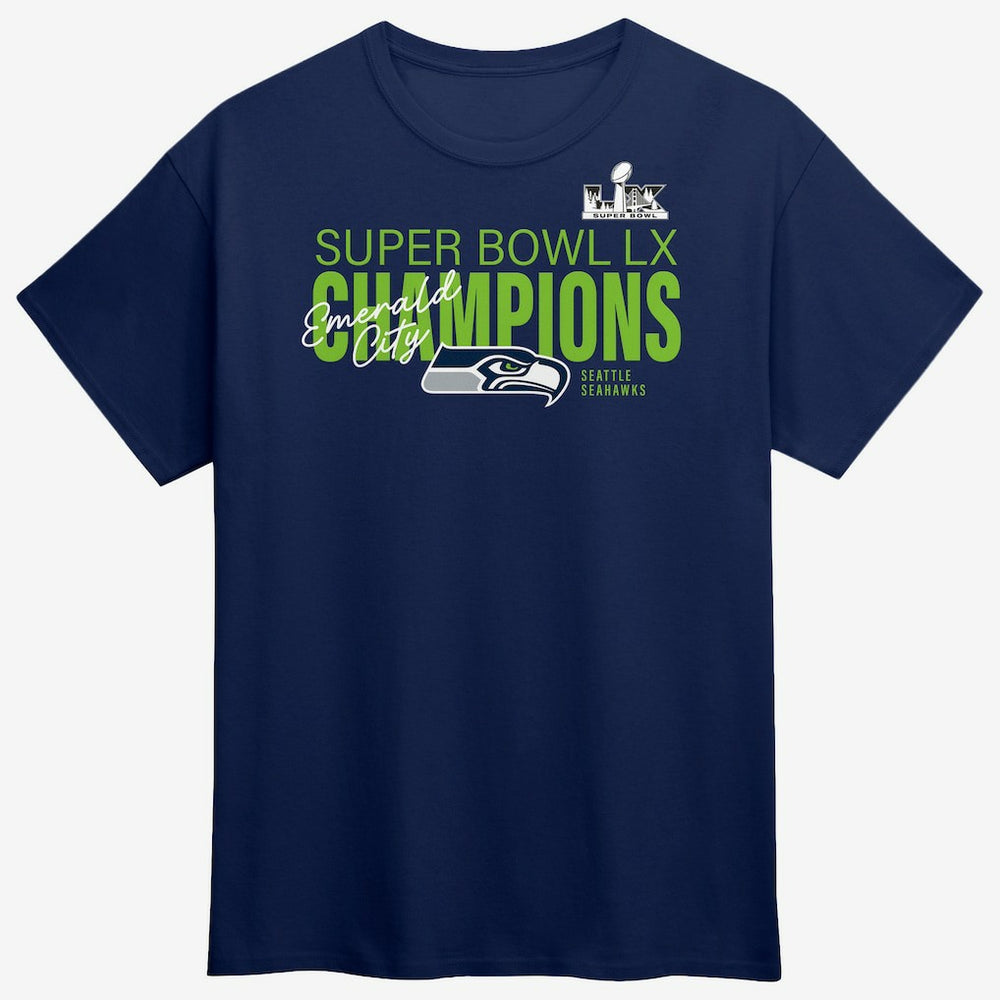 Seattle Seahawks Fanatics Super Bowl LX Champions Big & Tall Autograph Signing Roster T-Shirt