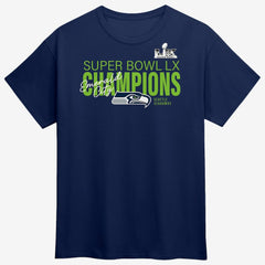 Seattle Seahawks Fanatics Super Bowl LX Champions Big & Tall Autograph Signing Roster T-Shirt