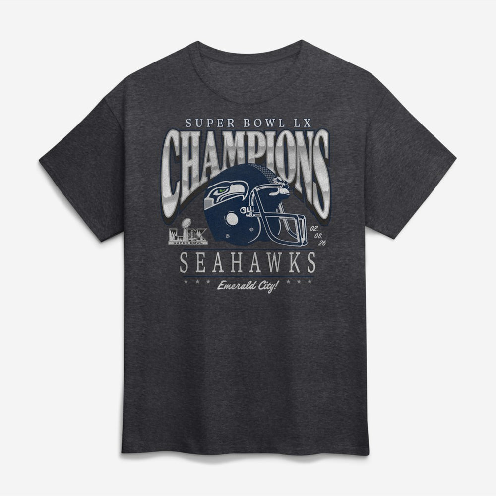 Seattle Seahawks Fanatics Super Bowl LX Champions Big & Tall Prestigious Run T-Shirt