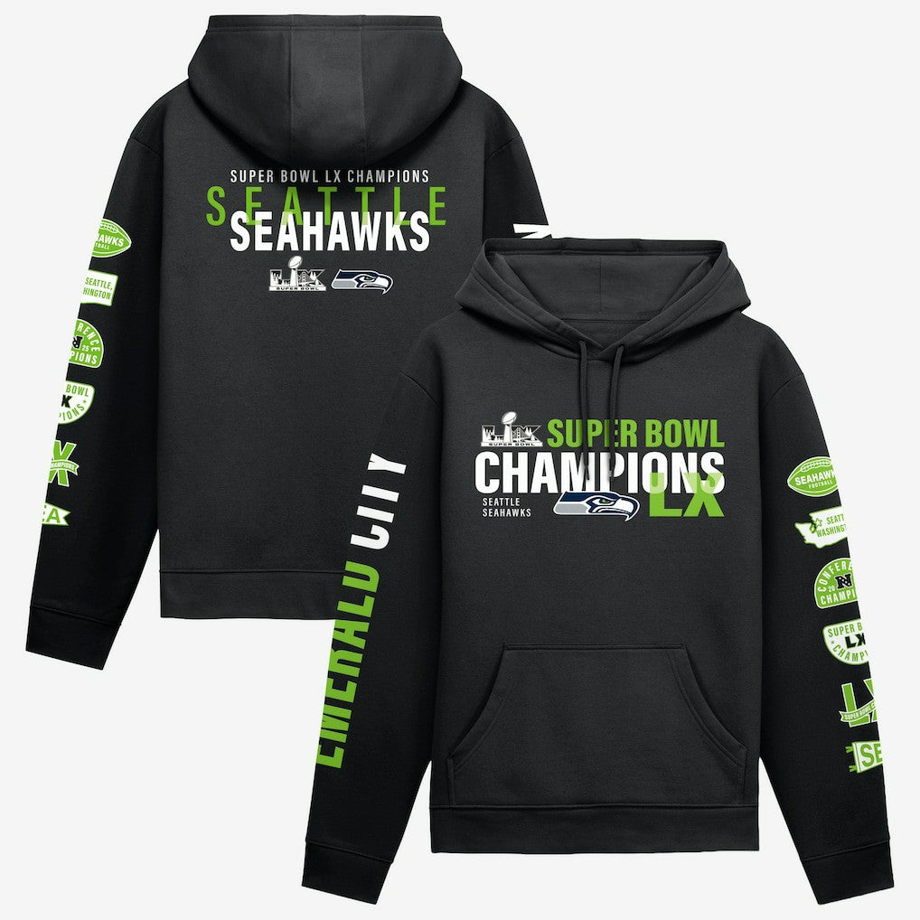 Seattle Seahawks Fanatics Super Bowl LX Champions Four Piece Hoodie