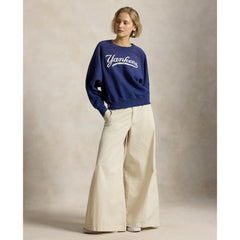 Yankees Polo Ralph Lauren Women's Vintage Knit Sweatshirt | MLB Shop