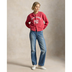 Yankees Polo Ralph Lauren Women's Seasonal Knit Full-Snap Cardigan | MLB Discount