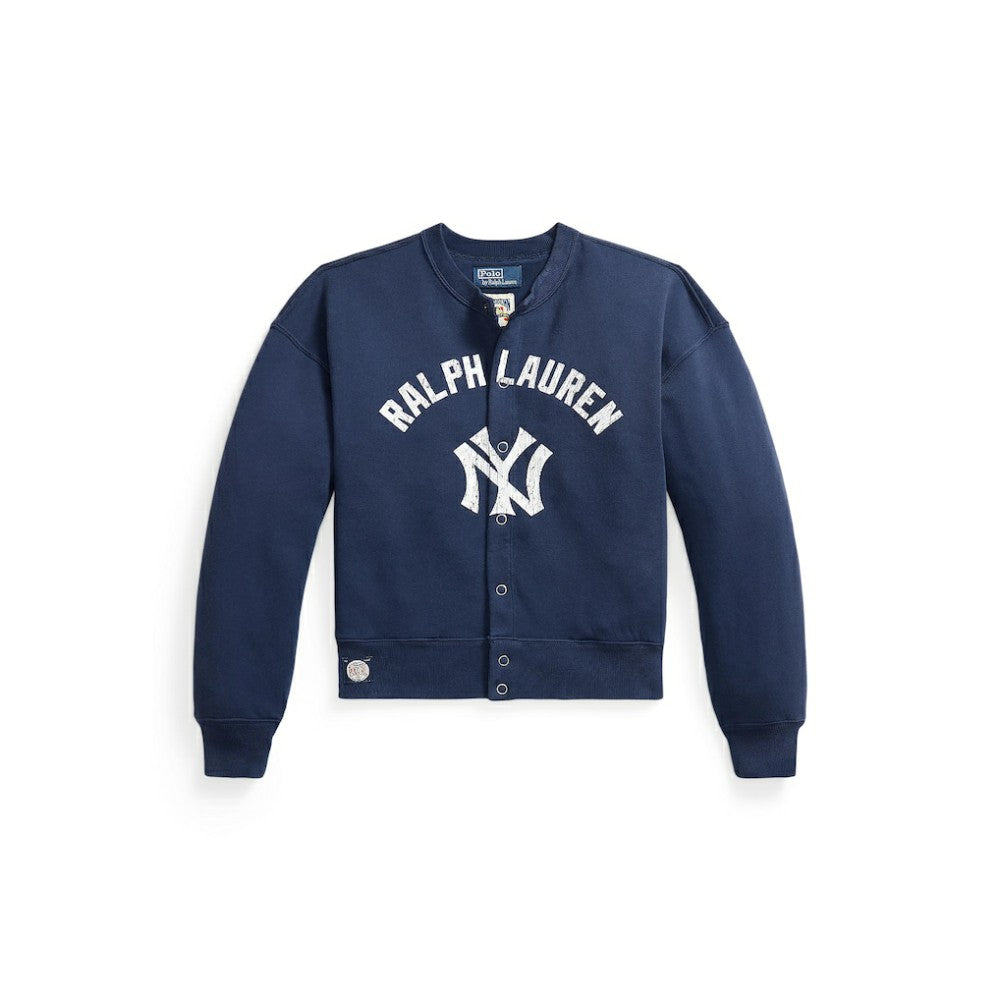Yankees Polo Ralph Lauren Women's Seasonal Knit Full-Snap Cardigan | MLB For sale