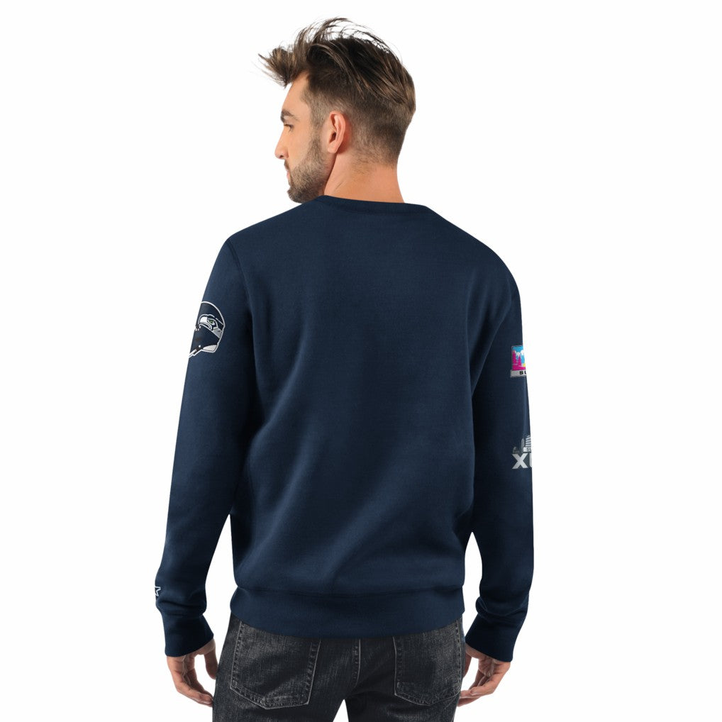 Seattle Seahawks Champion Starter Two-Time Super Bowl s Classic Fleece Sweatshirt