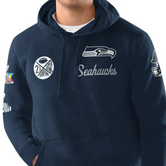 Seattle Seahawks Champion Starter Two-Time Super Bowl s Classic Fleece Hoodie