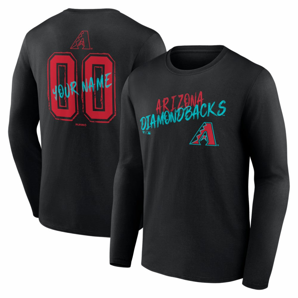 Arizona Diamondbacks  Hustle Personalized Name & Number Long Sleeve T-Shirt | MLB US