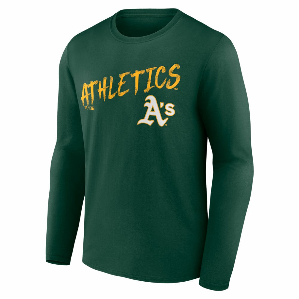 Athletics  Hustle Personalized Name & Number Long Sleeve T-Shirt | MLB For sale