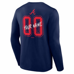 Atlanta Braves  Hustle Personalized Name & Number Long Sleeve T-Shirt | MLB Sale