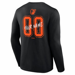 Baltimore Orioles  Hustle Personalized Name & Number Long Sleeve T-Shirt | MLB On Sale