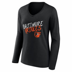 Baltimore Orioles Women's Hustle Personalized Name & Number Long Sleeve V-Neck T-Shirt | MLB For sale