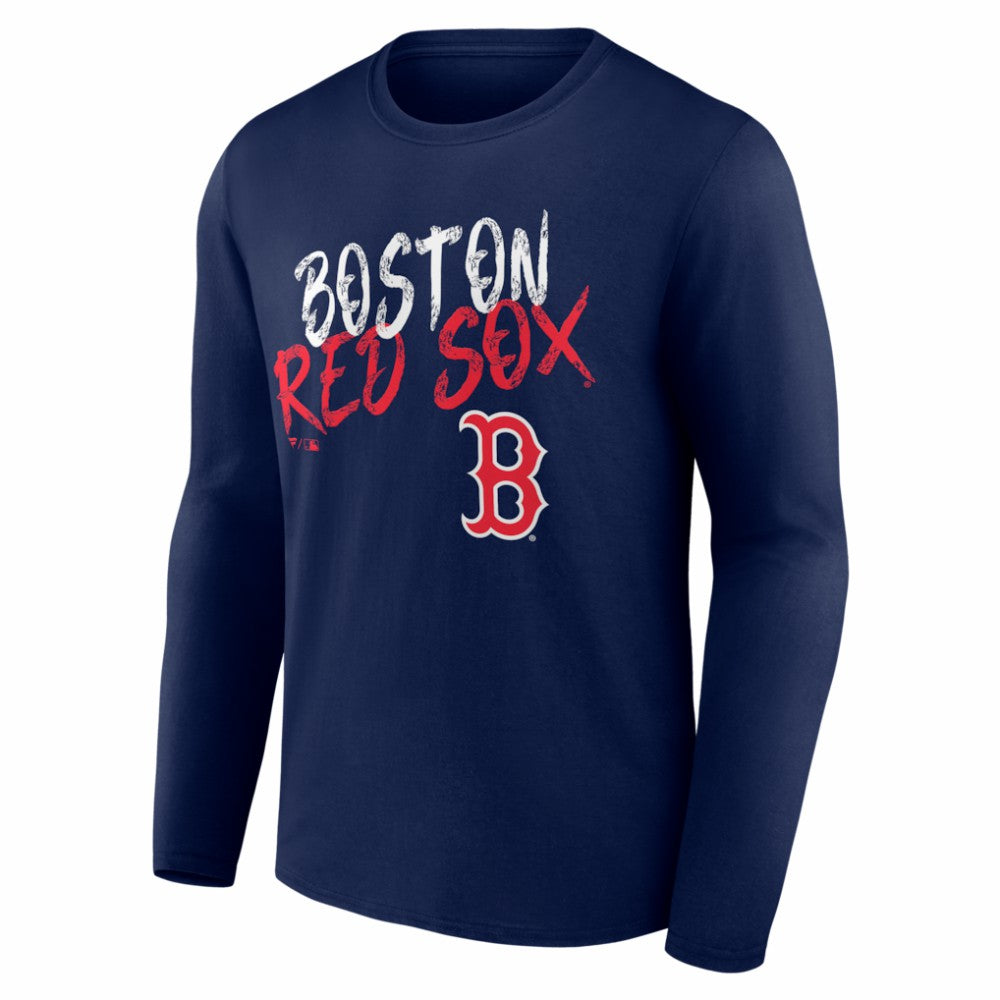 Boston Red Sox  Hustle Personalized Name & Number Long Sleeve T-Shirt | MLB On Sale