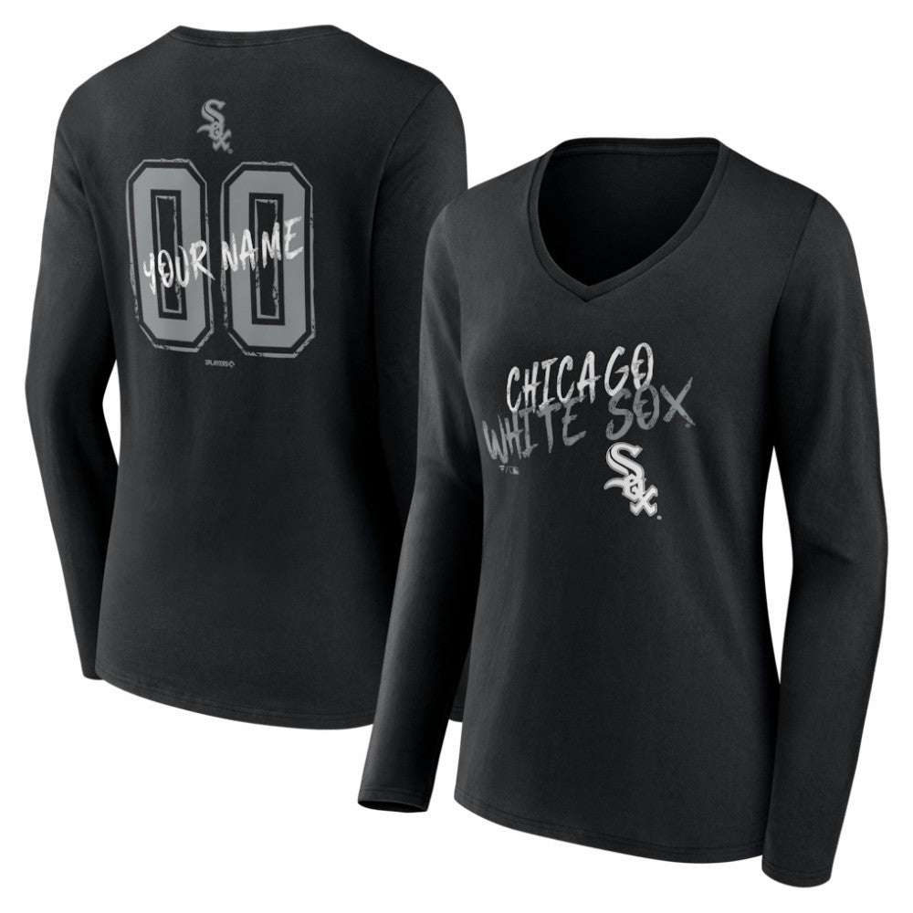 Chicago White Sox Women's Hustle Personalized Name & Number Long Sleeve V-Neck T-Shirt | MLB For sale