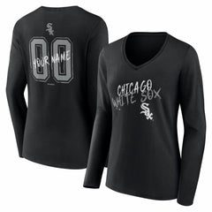 Chicago White Sox Women's Hustle Personalized Name & Number Long Sleeve V-Neck T-Shirt | MLB For sale