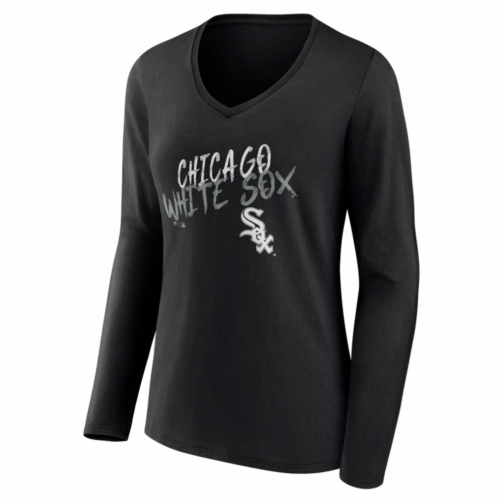 Chicago White Sox Women's Hustle Personalized Name & Number Long Sleeve V-Neck T-Shirt | MLB For sale