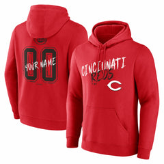 Cincinnati Reds  Hustle Personalized Name & Number Hoodie | MLB Outlet