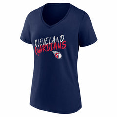 Cleveland Guardians Women's Hustle Personalized Name & Number V-Neck T-Shirt | MLB Discount
