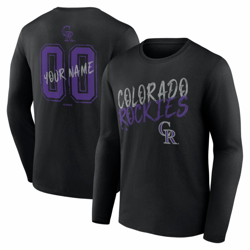 Colorado Rockies  Hustle Personalized Name & Number Long Sleeve T-Shirt | MLB For sale
