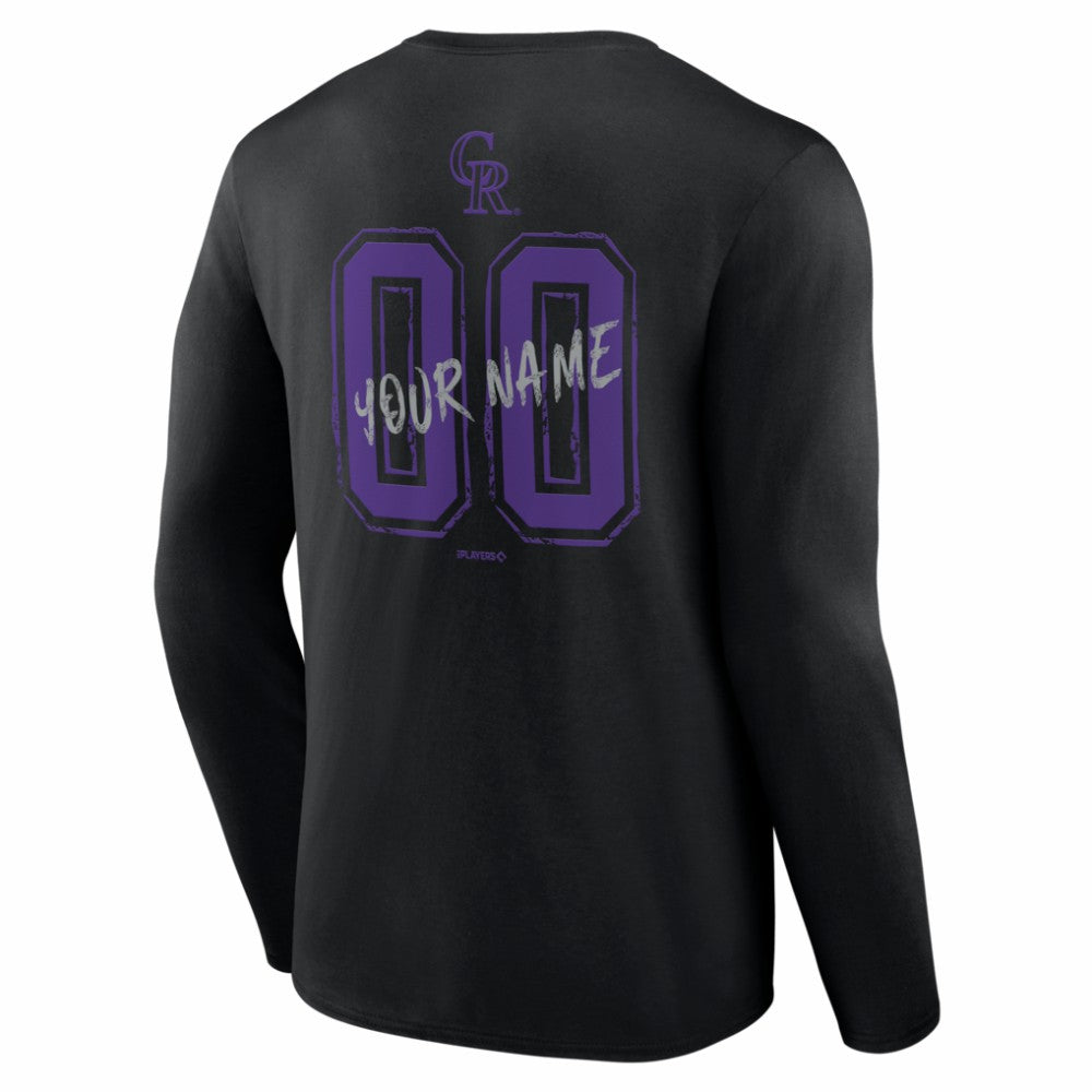 Colorado Rockies  Hustle Personalized Name & Number Long Sleeve T-Shirt | MLB For sale