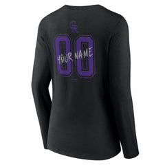 Colorado Rockies Women's Hustle Personalized Name & Number Long Sleeve V-Neck T-Shirt | MLB Shop