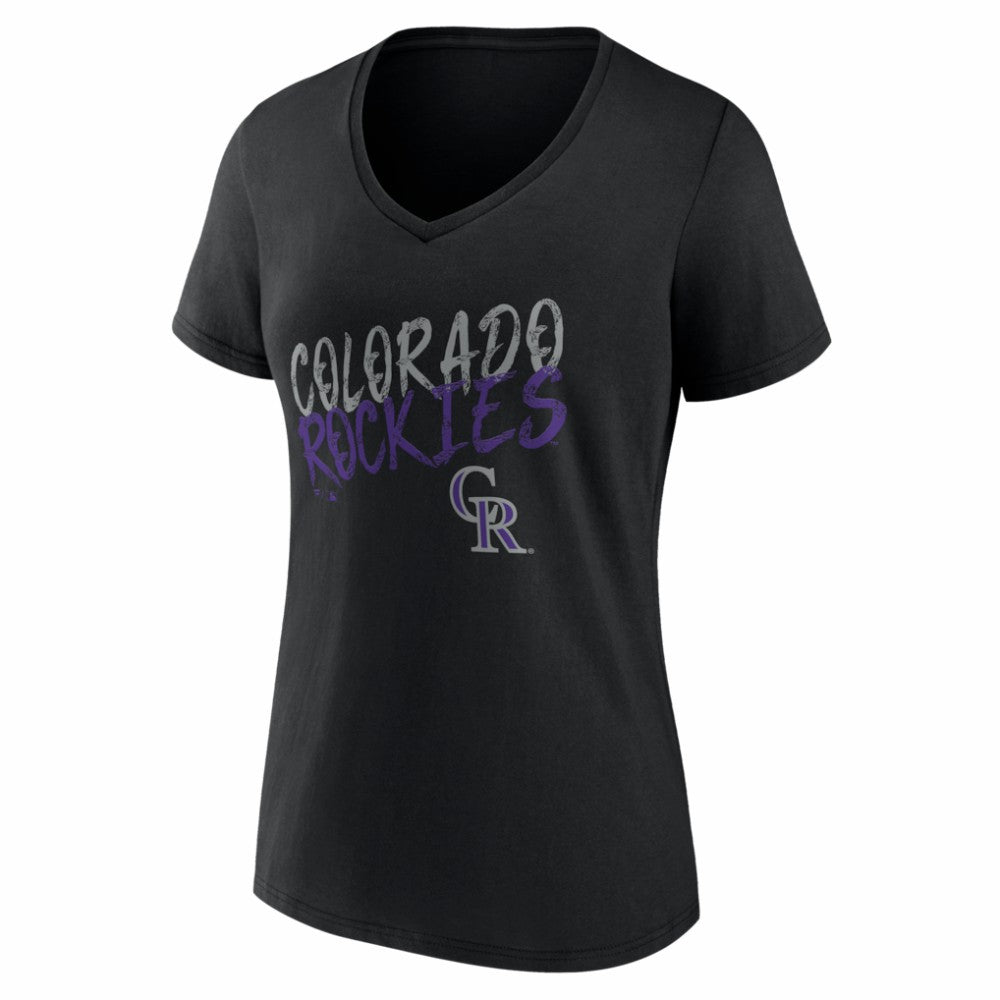 Colorado Rockies Women's Hustle Personalized Name & Number V-Neck T-Shirt | MLB On Sale