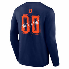 Detroit Tigers  Hustle Personalized Name & Number Long Sleeve T-Shirt | MLB Sale