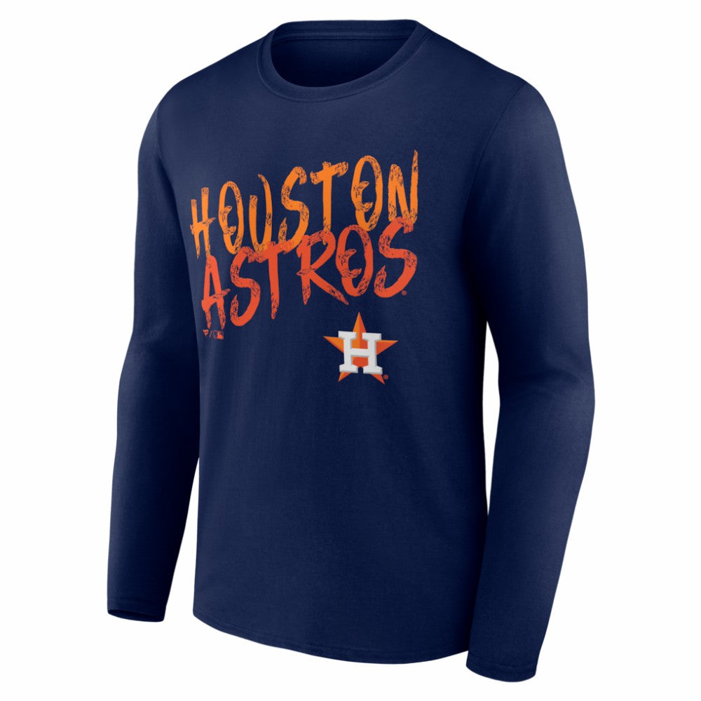 Houston Astros  Hustle Personalized Name & Number Long Sleeve T-Shirt | MLB New