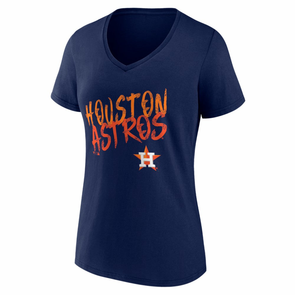 Houston Astros Women's Hustle Personalized Name & Number V-Neck T-Shirt | MLB On Sale