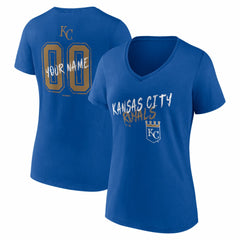 Kansas City Royals Women's Hustle Personalized Name & Number V-Neck T-Shirt | MLB US