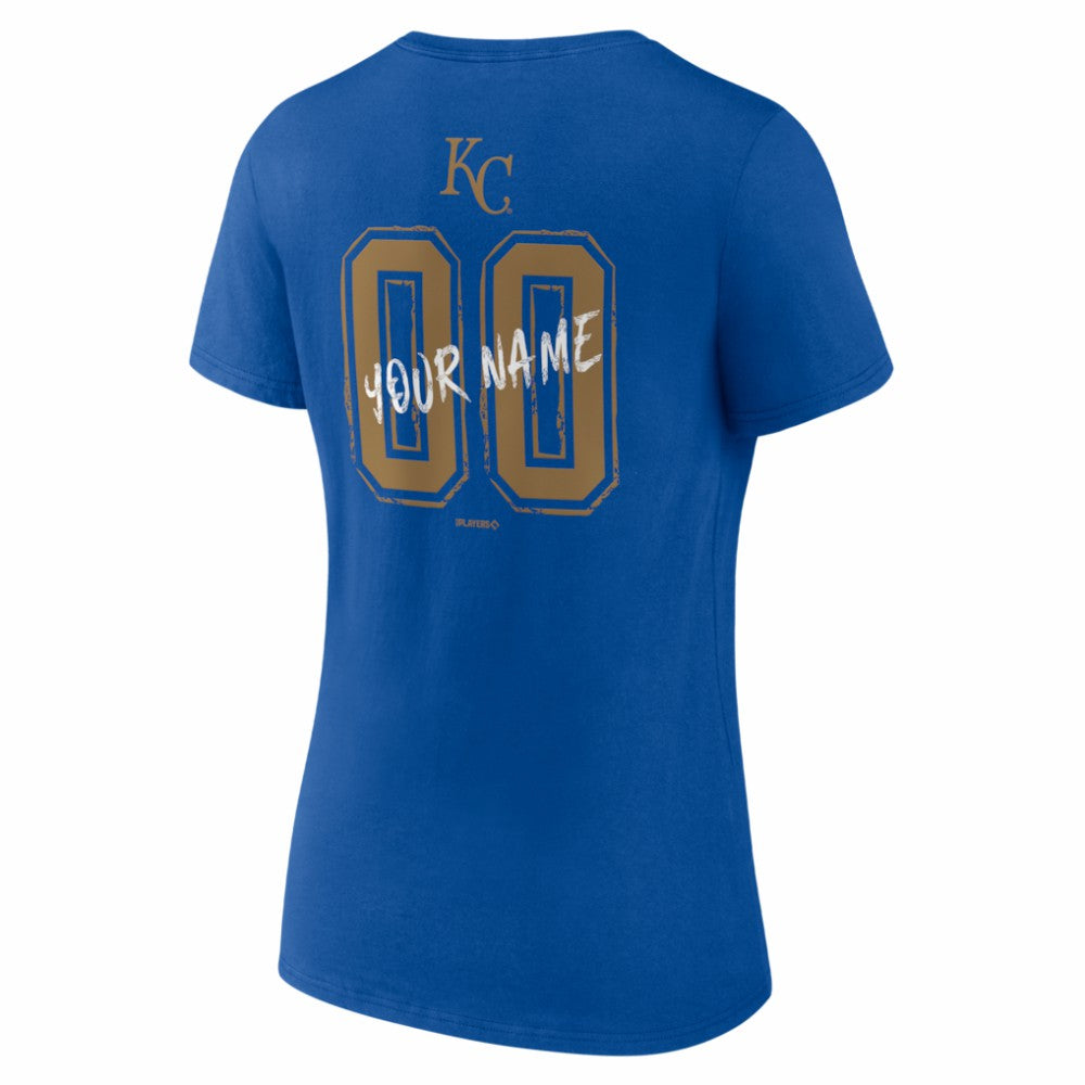 Kansas City Royals Women's Hustle Personalized Name & Number V-Neck T-Shirt | MLB US