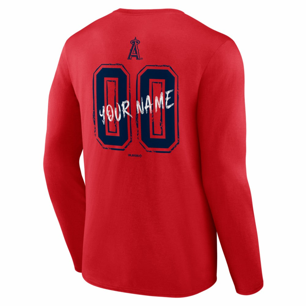 Los Angeles Angels  Hustle Personalized Name & Number Long Sleeve T-Shirt | MLB Sale
