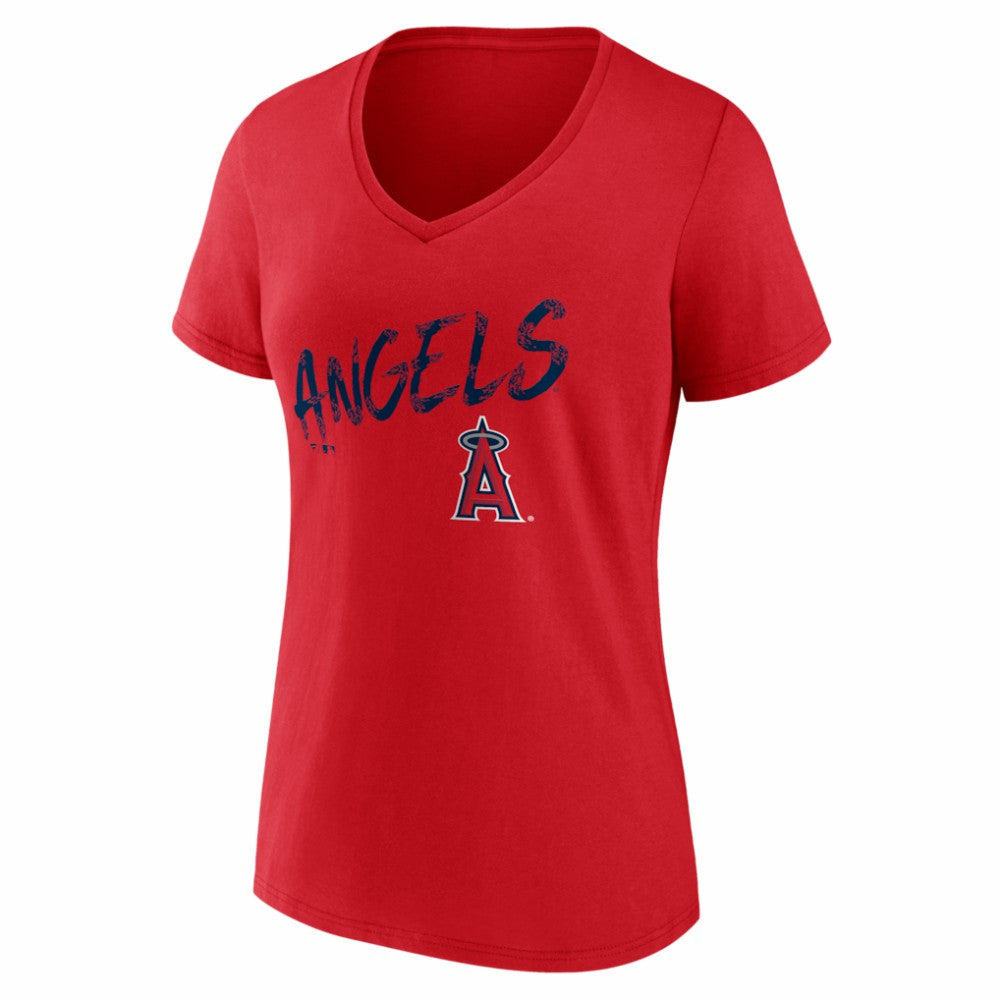 Los Angeles Angels Women's Hustle Personalized Name & Number V-Neck T-Shirt | MLB Online
