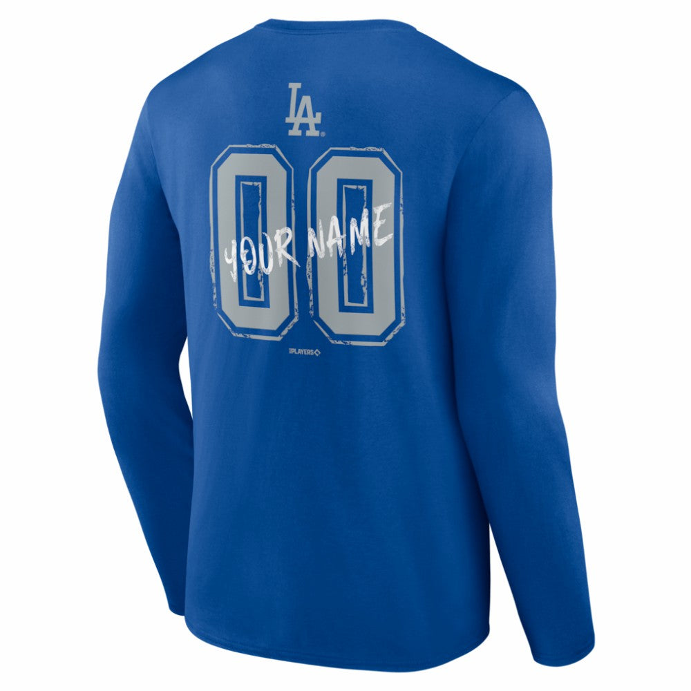 Los Angeles Dodgers  Hustle Personalized Name & Number Long Sleeve T-Shirt | MLB Outlet