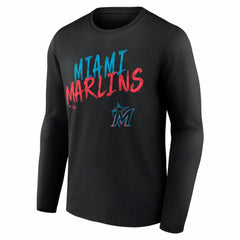 Miami Marlins  Hustle Personalized Name & Number Long Sleeve T-Shirt | MLB New