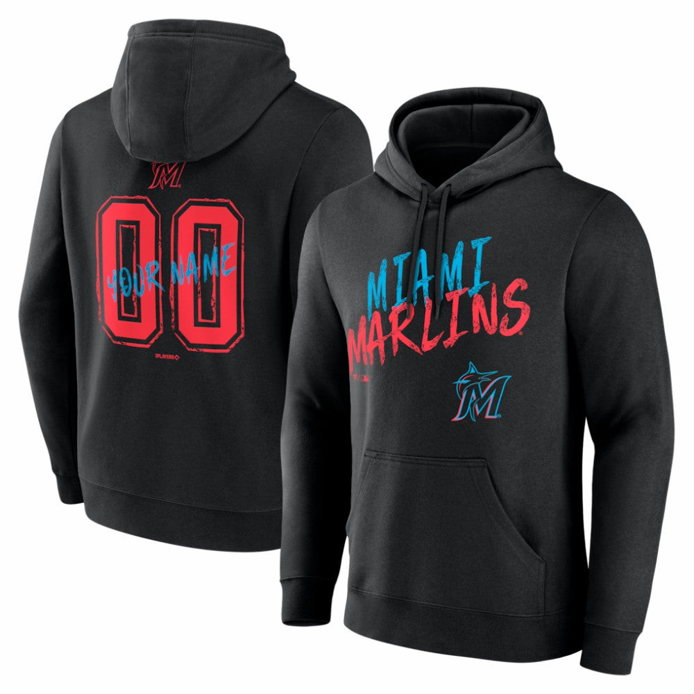 Miami Marlins  Hustle Personalized Name & Number Hoodie | MLB On Sale