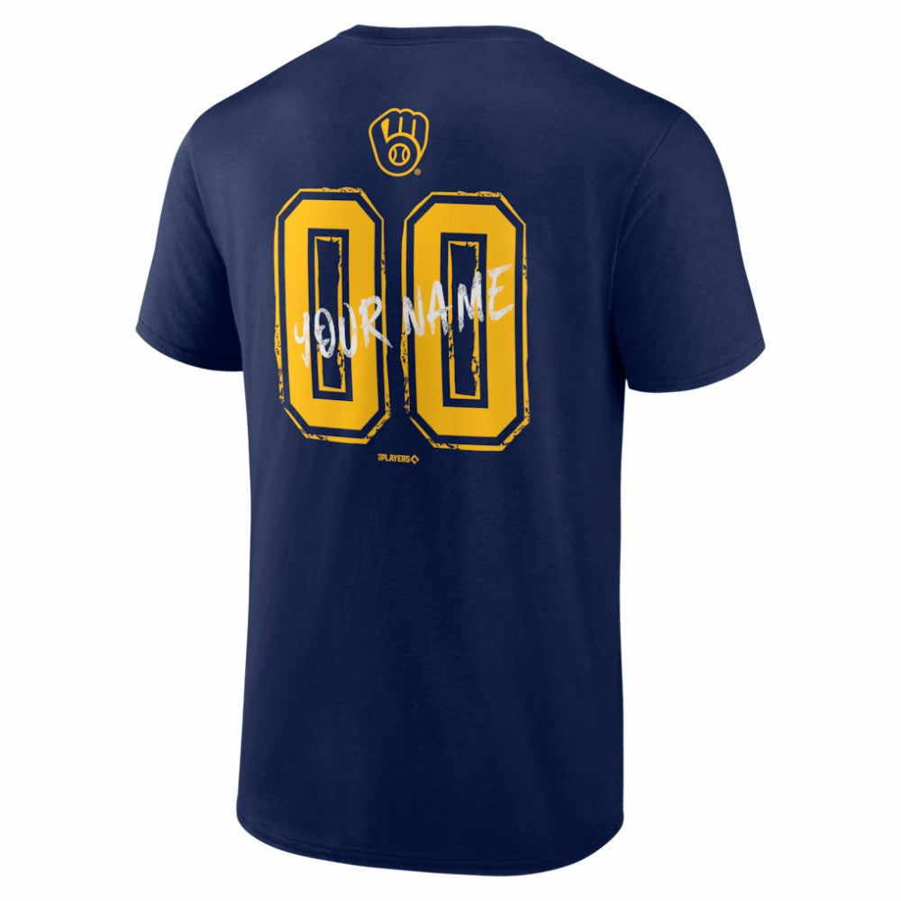 Milwaukee Brewers  Hustle Personalized Name & Number T-Shirt | MLB Near me