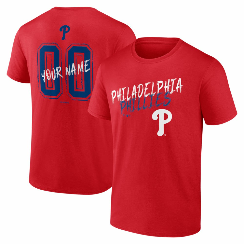 Philadelphia Phillies  Hustle Personalized Name & Number T-Shirt | MLB Shop
