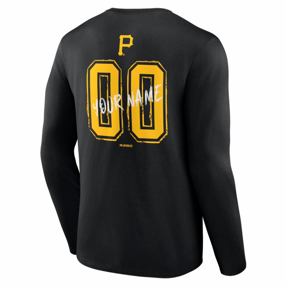 Pittsburgh Pirates  Hustle Personalized Name & Number Long Sleeve T-Shirt | MLB New