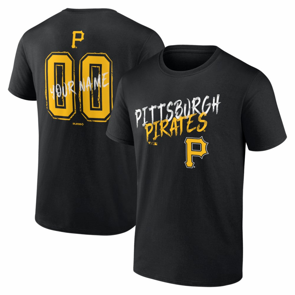 Pittsburgh Pirates  Hustle Personalized Name & Number T-Shirt | MLB For sale