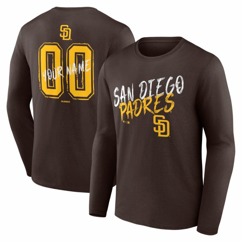 San Diego Padres  Hustle Personalized Name & Number Long Sleeve T-Shirt | MLB Shop
