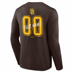 San Diego Padres  Hustle Personalized Name & Number Long Sleeve T-Shirt | MLB Shop