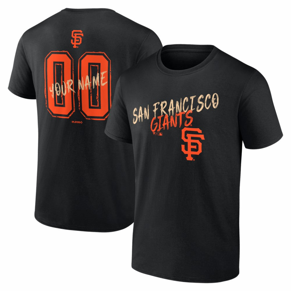 San Francisco Giants  Hustle Personalized Name & Number T-Shirt | MLB Sale