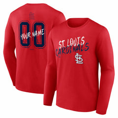 St. Louis Cardinals  Hustle Personalized Name & Number Long Sleeve T-Shirt | MLB US