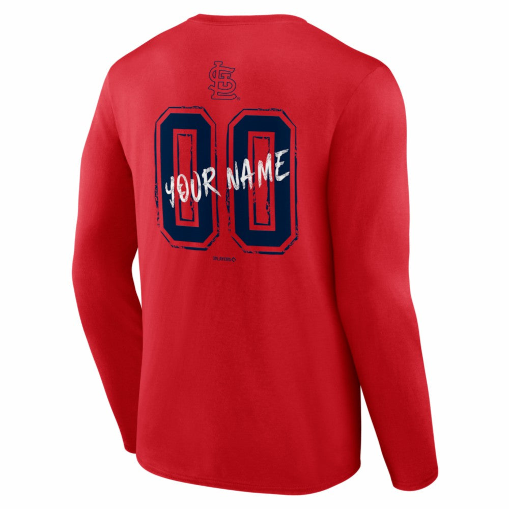 St. Louis Cardinals  Hustle Personalized Name & Number Long Sleeve T-Shirt | MLB US