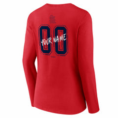 St. Louis Cardinals Women's Hustle Personalized Name & Number Long Sleeve V-Neck T-Shirt | MLB US