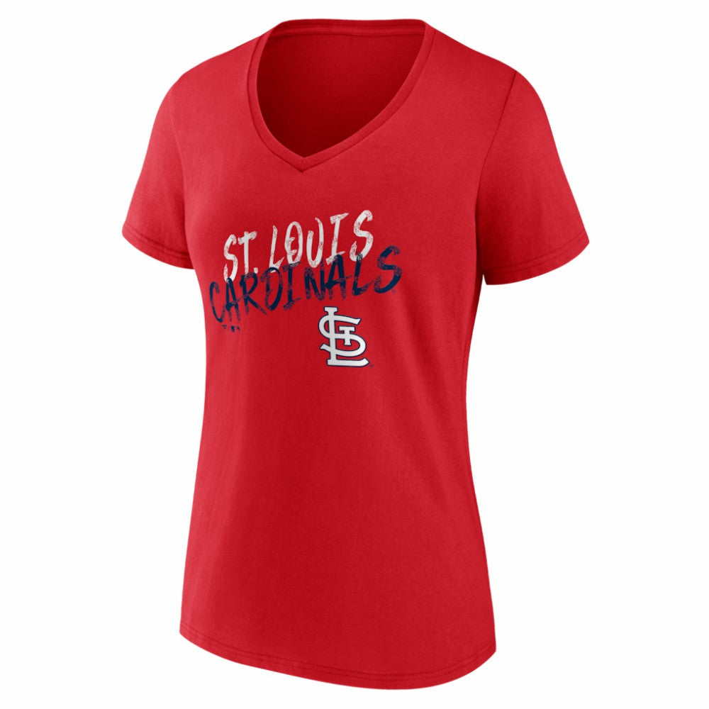 St. Louis Cardinals Women's Hustle Personalized Name & Number V-Neck T-Shirt | MLB Shop